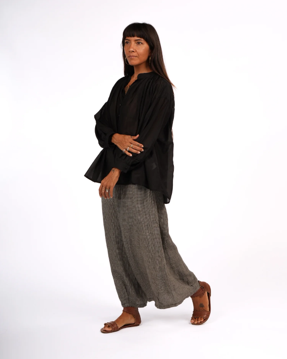 Montaigne - Palma - Cotton Silk Long Sleeve Blouse - Various Colours