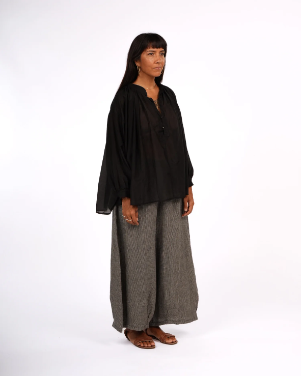 Montaigne - Palma - Cotton Silk Long Sleeve Blouse - Various Colours