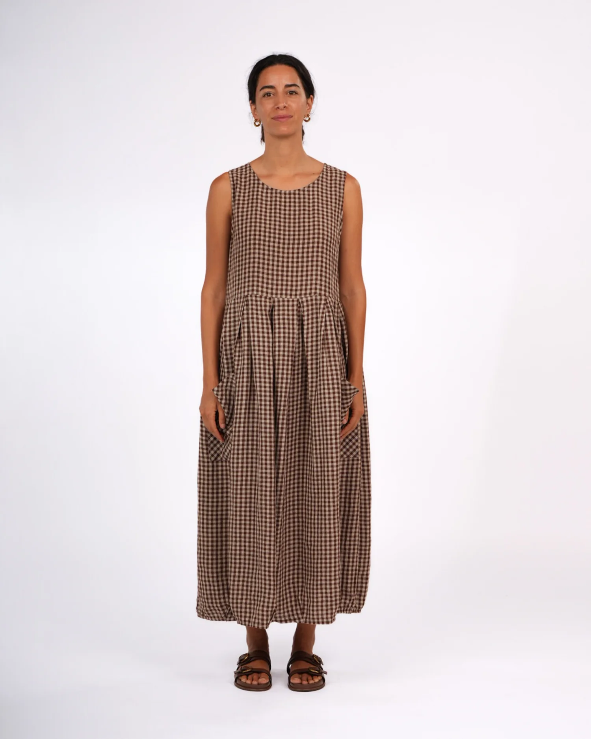 Montaigne - Sartene - French Linen Dress in Gingham - Various Colours
