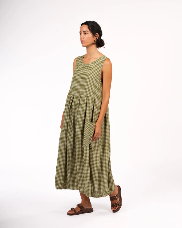 Montaigne - Sartene - French Linen Dress in Gingham - Various Colours