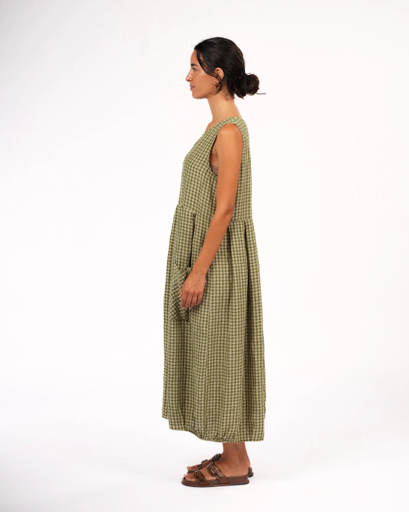 Montaigne - Sartene - French Linen Dress in Gingham - Various Colours