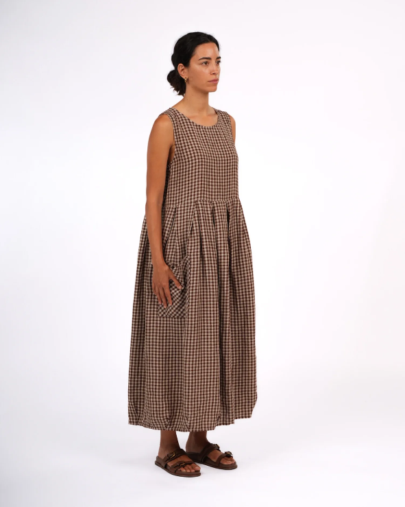 Montaigne - Sartene - French Linen Dress in Gingham - Various Colours