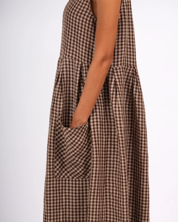 Montaigne - Sartene - French Linen Dress in Gingham - Various Colours