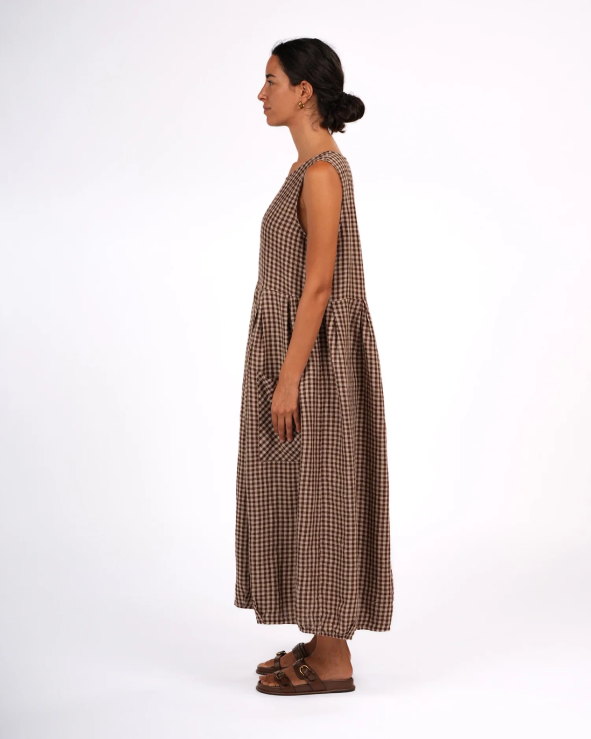 Montaigne - Sartene - French Linen Dress in Gingham - Various Colours
