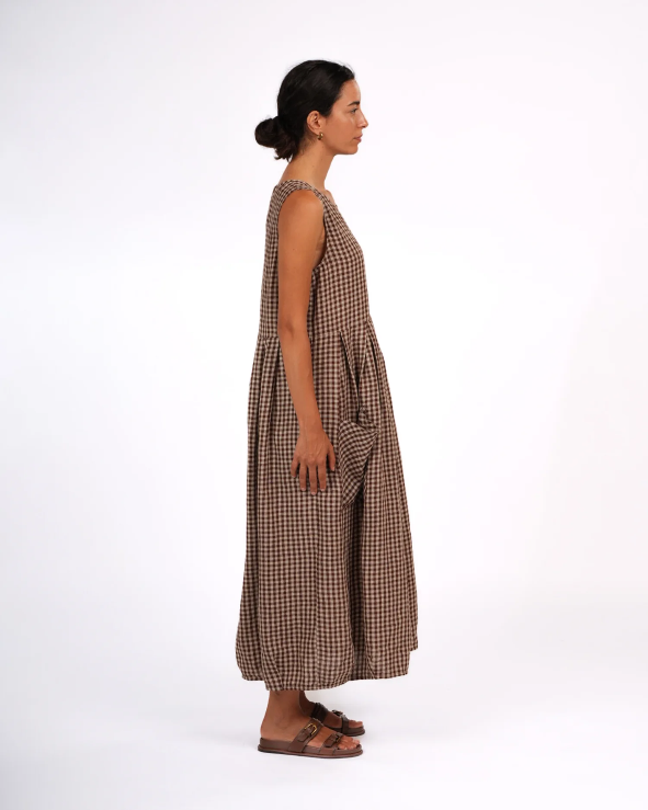 Montaigne - Sartene - French Linen Dress in Gingham - Various Colours