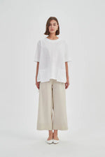 Tirelli Pocket Detail Linen Top - White