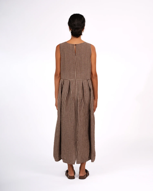 Montaigne - Sartene - French Linen Dress in Gingham - Various Colours