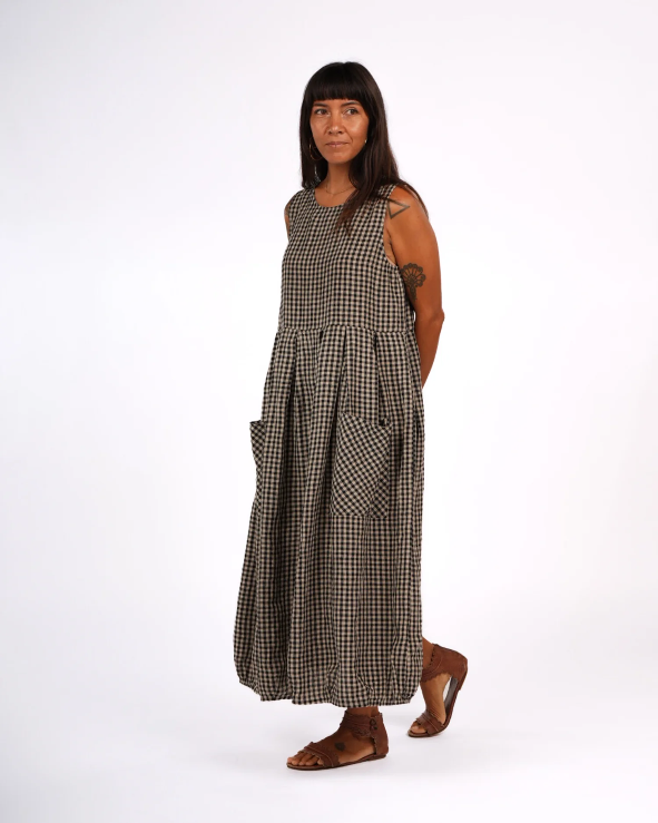 Montaigne - Sartene - French Linen Dress in Gingham - Various Colours