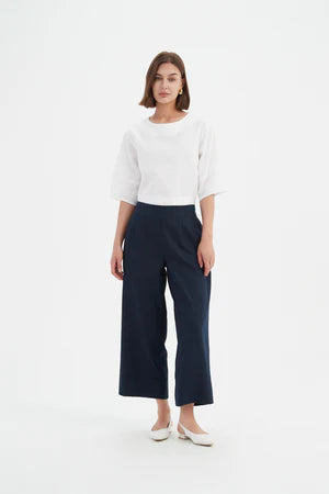 Tirelli Linen Cropped Wide Leg Pant - Various Colours