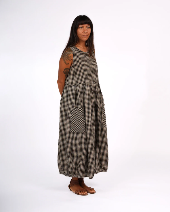 Montaigne - Sartene - French Linen Dress in Gingham - Various Colours