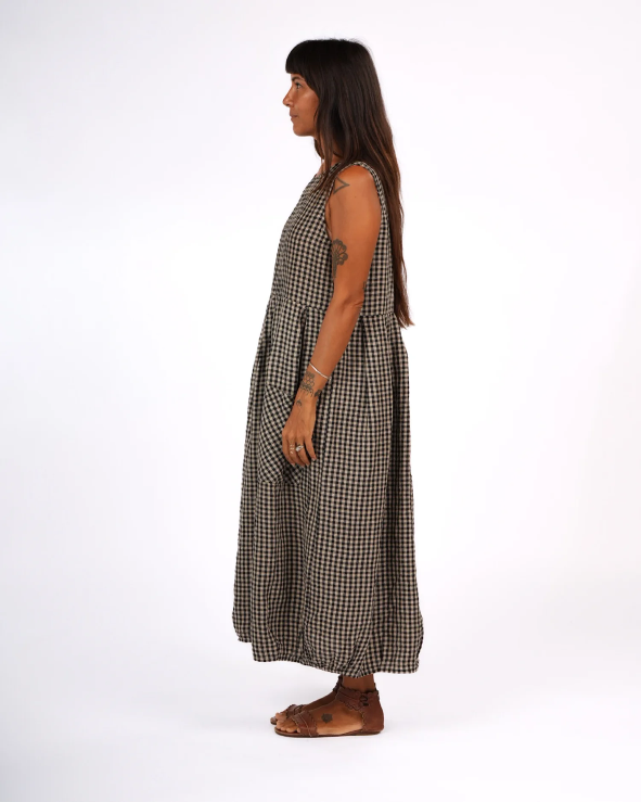 Montaigne - Sartene - French Linen Dress in Gingham - Various Colours
