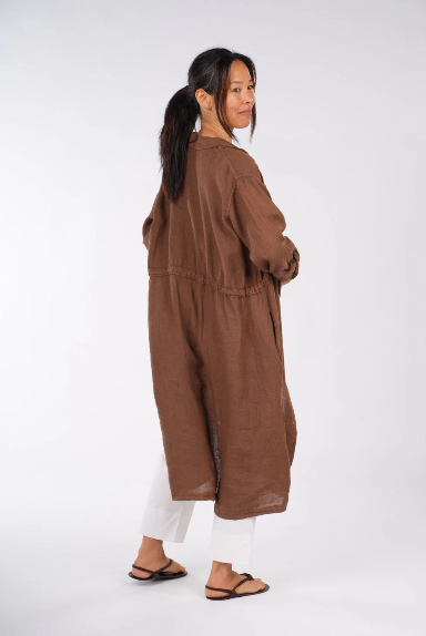 Montaigne - Rodin - Linen Drawstring Dress Coat - Various Colours