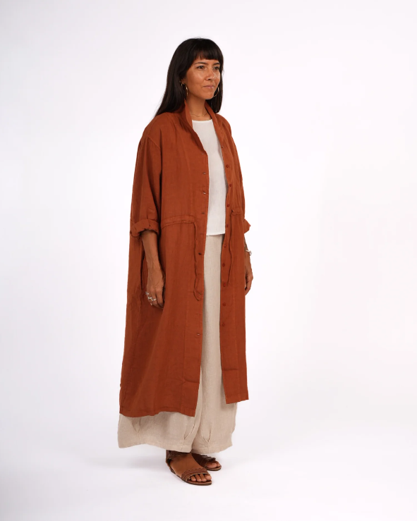 Montaigne - Rodin - Linen Drawstring Dress Coat - Various Colours