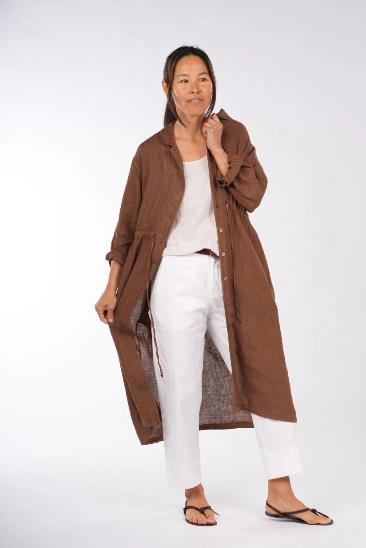 Montaigne - Rodin - Linen Drawstring Dress Coat - Various Colours