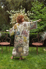 ‘Love Grows Wild’ Floral Bamboo Robe/Duster Kimono with Bees