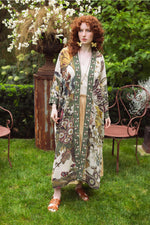 ‘Love Grows Wild’ Floral Bamboo Robe/Duster Kimono with Bees