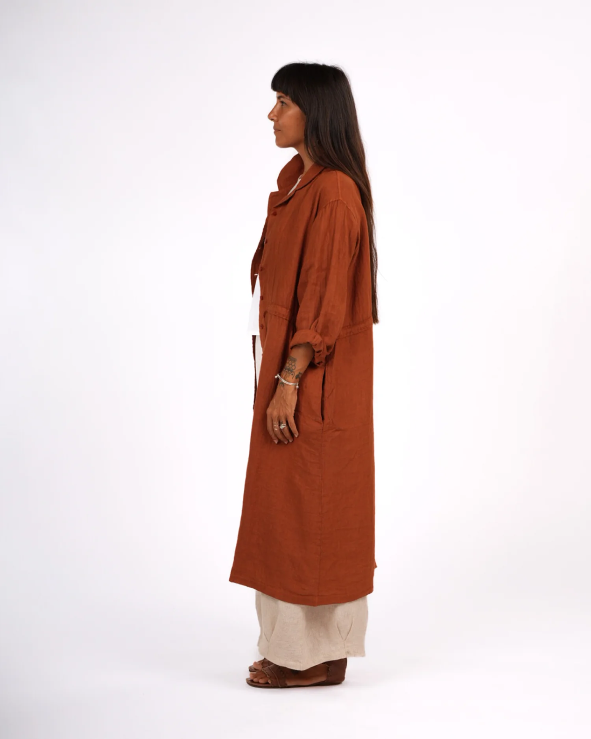 Montaigne - Rodin - Linen Drawstring Dress Coat - Various Colours