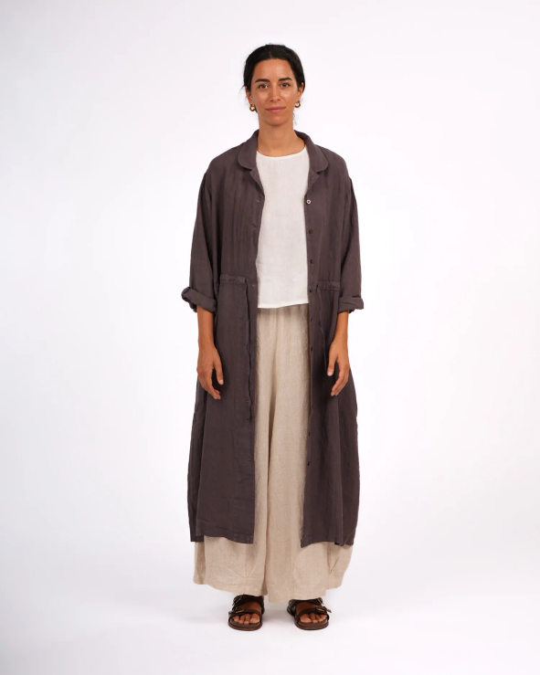 Montaigne - Rodin - Linen Drawstring Dress Coat - Various Colours