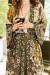 ‘Love Grows Wild’ Floral Bamboo Robe/Duster Kimono with Bees