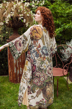 ‘Love Grows Wild’ Floral Bamboo Robe/Duster Kimono with Bees