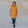 ‘Arnie’ Reversible 90/10 Down Coat - Apricot Crush / Mini Houndstooths - LAST ONE- Size XXXXL