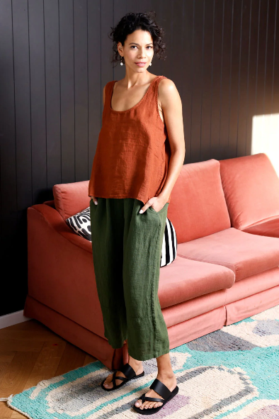 Montaigne - Jolie - Linen Singlet Top - Various Colours