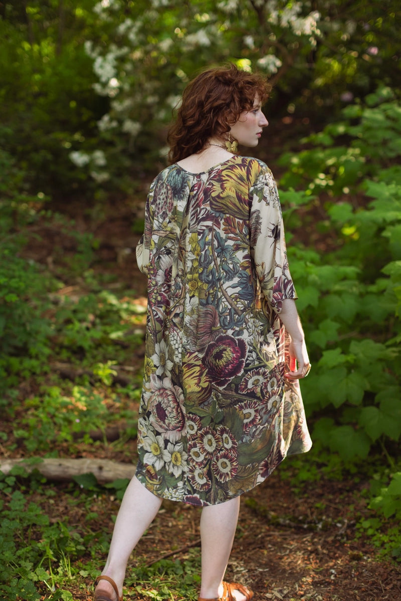 ‘Love Grows Wild’ Artist Tunic Dress with Pockets Flowers & Bees