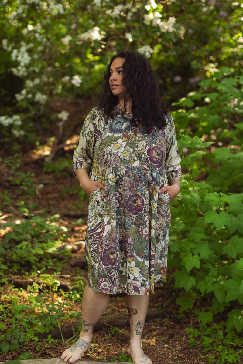 ‘Love Grows Wild’ Artist Tunic Dress with Pockets Flowers & Bees