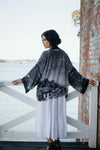 Stargazer Cropped Bamboo Kimono Cardigan with Falling Stars