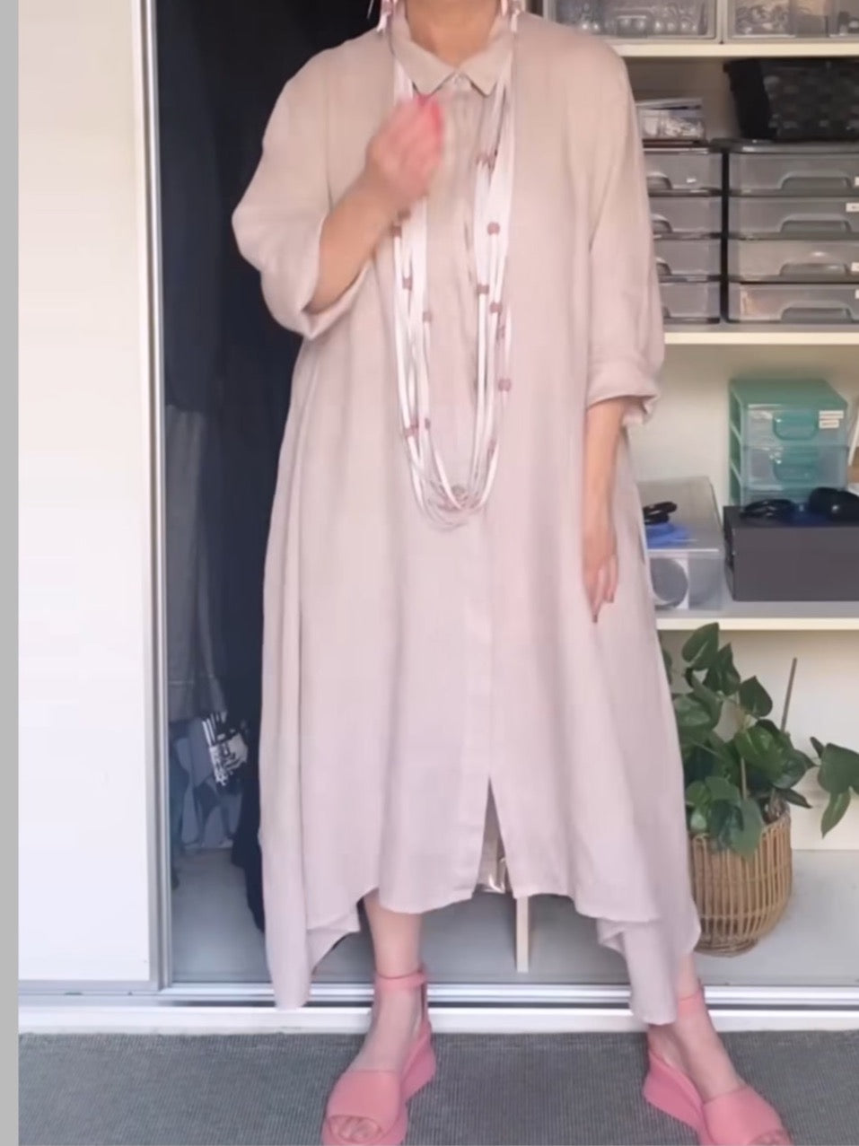 Montaigne ‘Margaux’ Long Sleeve Shirt Dress