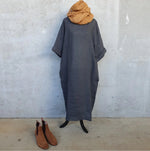 Montaigne ‘Gaella’ Italian Linen Shift Dress With Turned Sleeves And Side Pockets - Various Colours