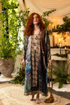 ‘Theatre of Dreams’ Long Duster Bamboo Kimono Robe with Deer