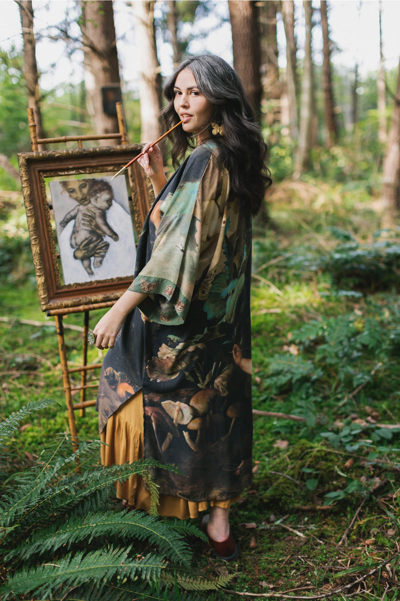 ‘Heartwork Opera’ Duster Bamboo Kimono Robe