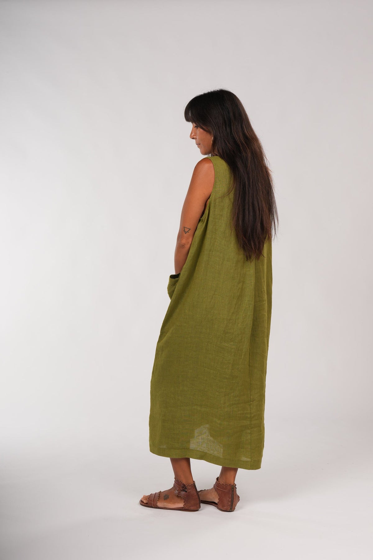 Montaigne ‘Remy’ Italian Linen Dress With Deep Front Pockets - Various Colours