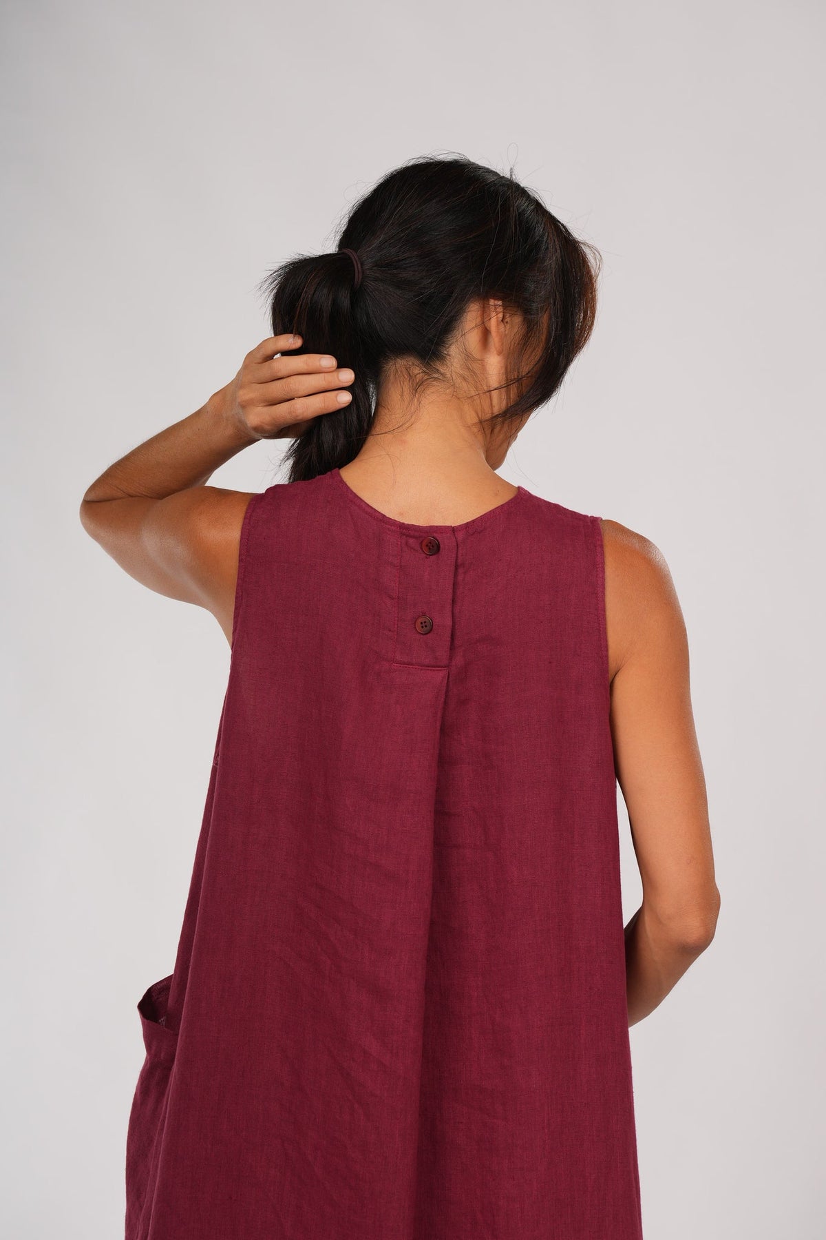 Montaigne ‘Remy’ Italian Linen Dress With Deep Front Pockets - Various Colours