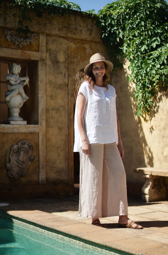 Montaigne “Jambes” Full-Length Long Linen Pants - Various Colours