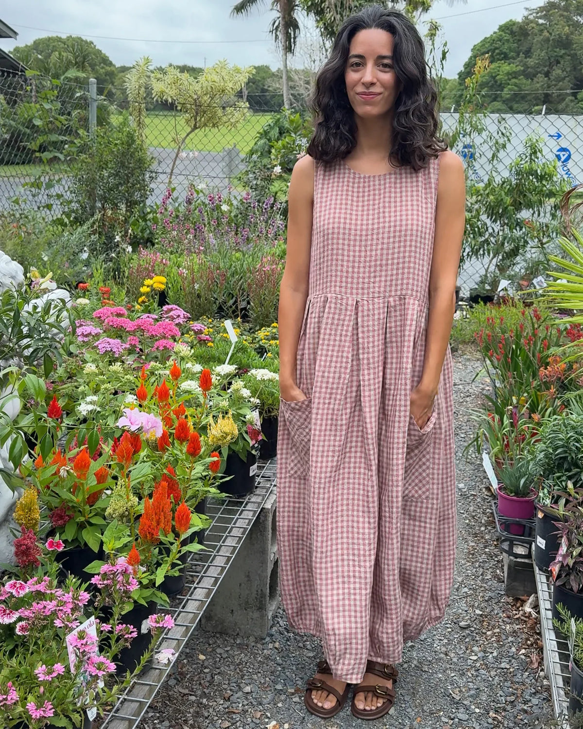 Montaigne - Sartene - French Linen Dress in Gingham - Various Colours