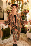 ‘Courage Dear Heart’ Linen Bamboo Cropped Boho Artist Pant w/ Sacred Heart