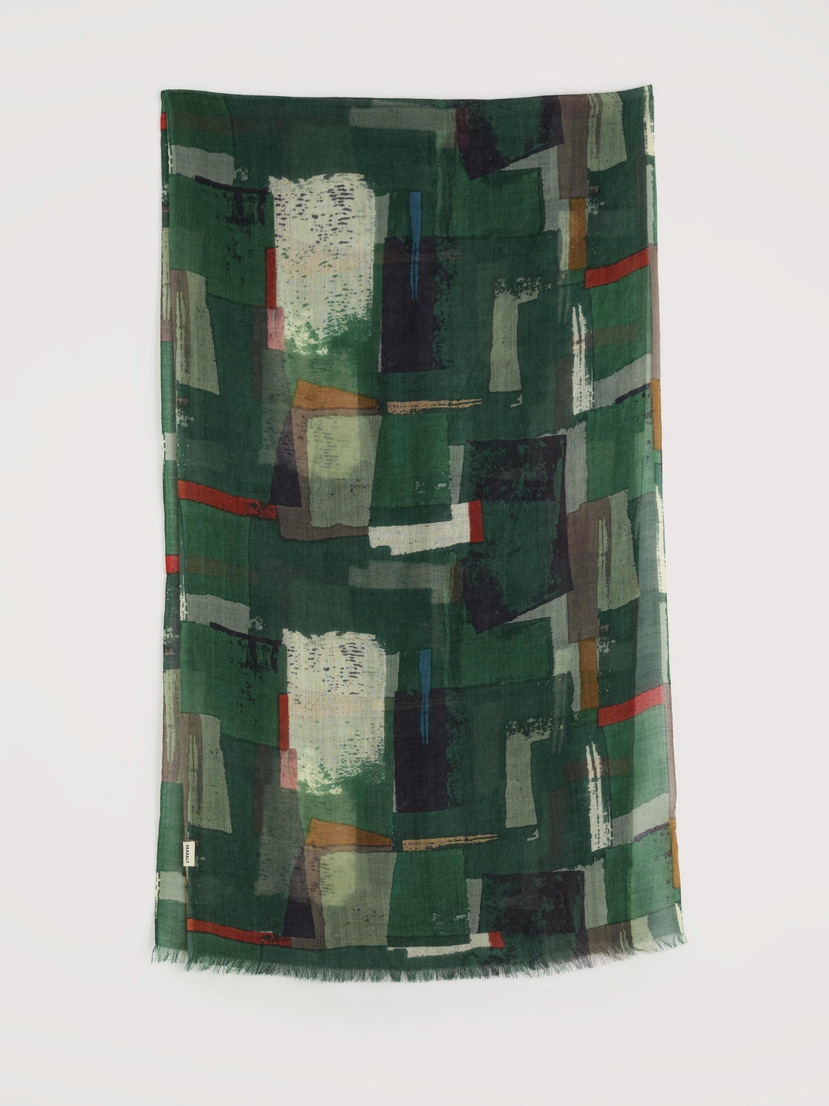 Seasalt Cornwall  -  Pretty Printed Scarf - Aerial Field Coppice