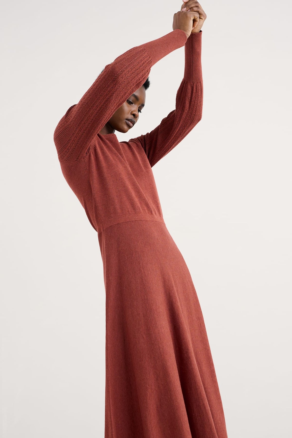 Seasalt Cornwall - Herring Gull - Knitted Dress in GOTS Certified Organic Cotton - Burgundy