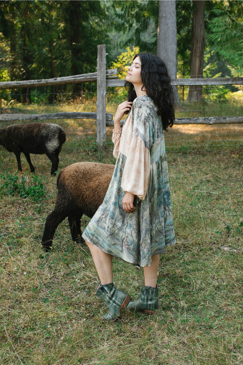 ‘Land of Plenty’ Reversible Bamboo Frock Dress / Layering Tunic