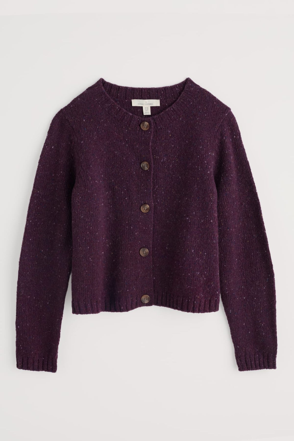 Seasalt Cornwall - Dawson Pick Cardigan Made With Merino - Grape