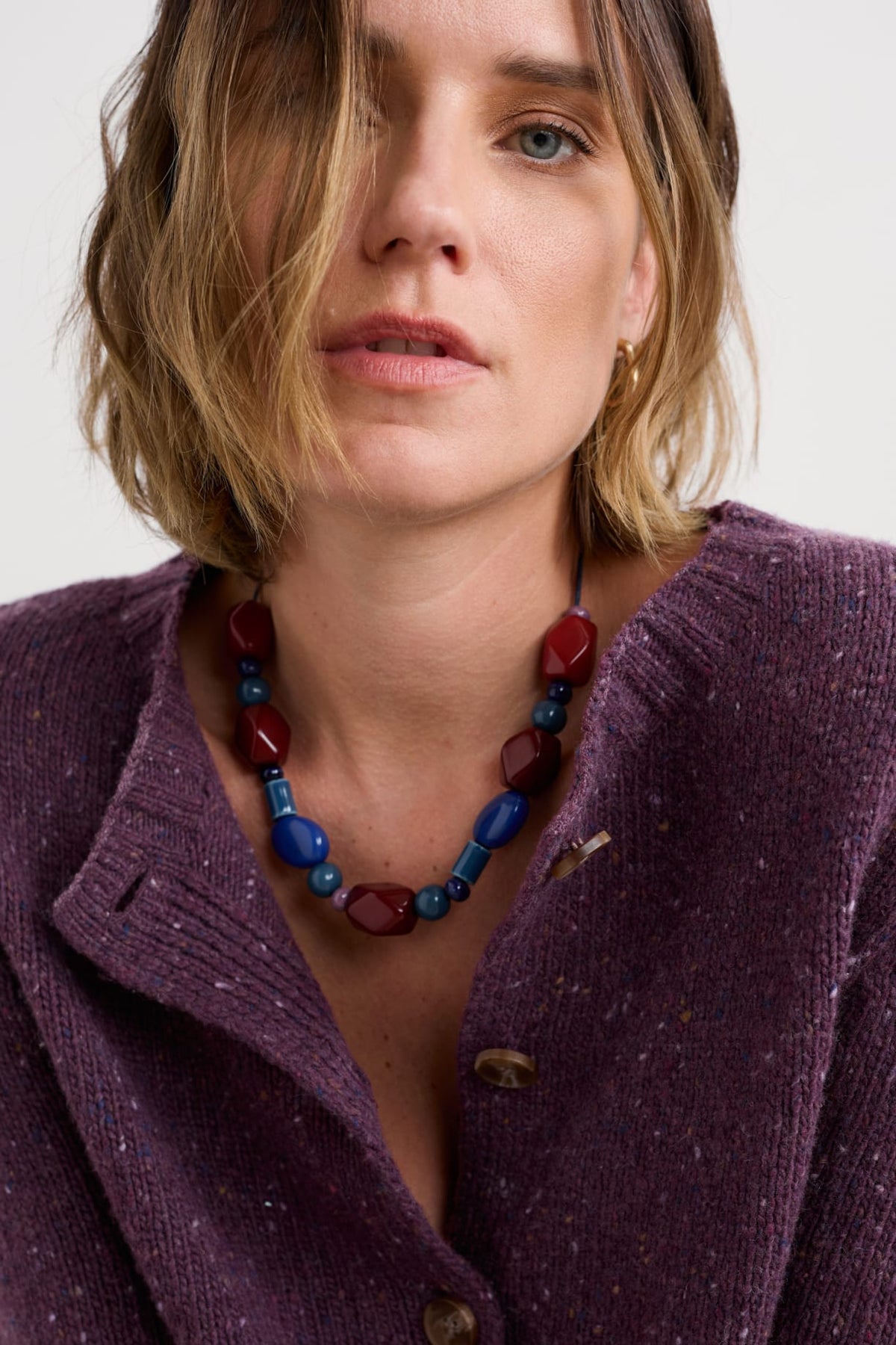 Seasalt Cornwall - Dawson Pick Cardigan Made With Merino - Grape