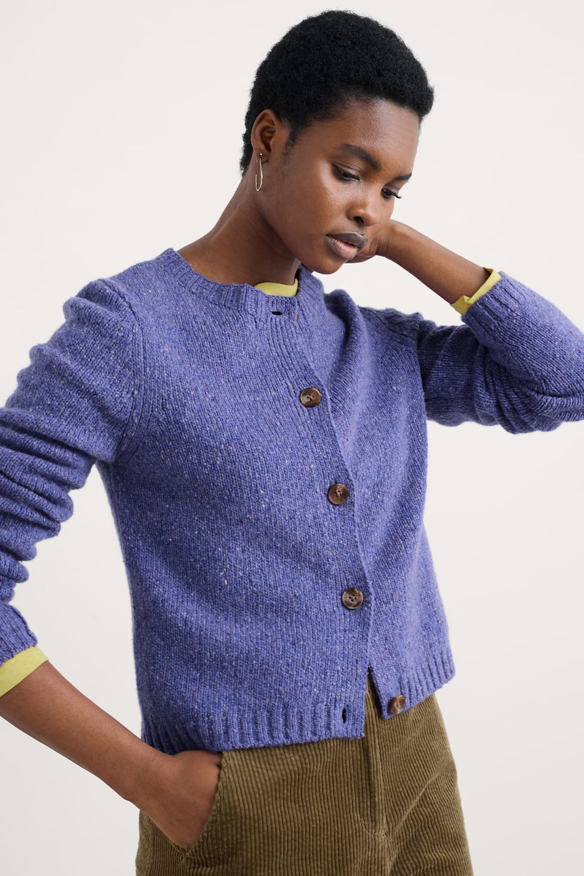 Seasalt Cornwall - Dawson Pick Cardigan Made With Merino - Bilberry