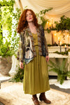 ‘Theatre of Dreams’ Pixie Cropped Duster Bamboo Kimono w/ Swan