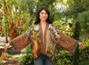 ‘Secret Garden’ Pixie Cropped Duster Bamboo Kimono w/ Swan