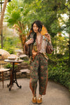 ‘Secret Garden’ Pixie Cropped Duster Bamboo Kimono w/ Swan