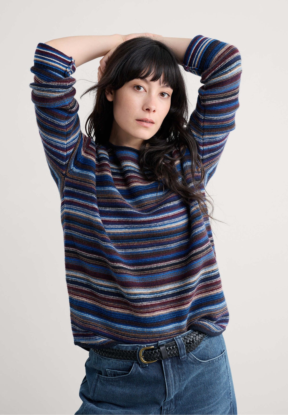 Seasalt Cornwall - Fruity Striped Jumper - Ripple Marks Jetty Multi