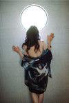 ‘The Dreamer Matinée’ Pixie Cropped Duster Bamboo Kimono w/ Goddess Midlength