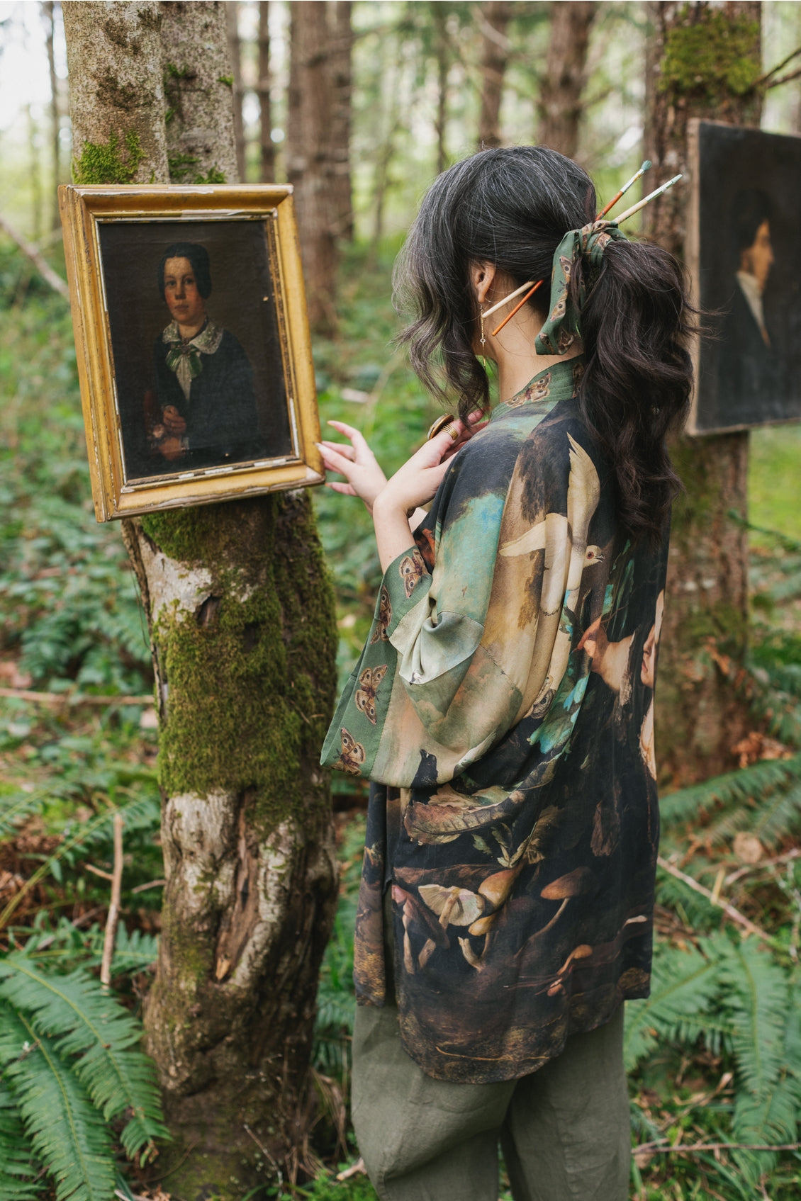 Market Of Stars - Heartwork - Matinée Cropped Duster Bamboo Kimono - Midlength